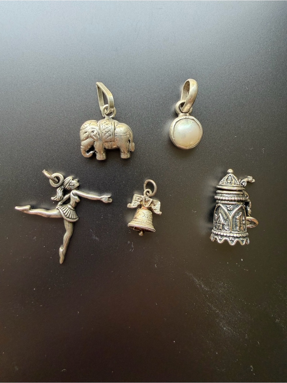 Sterling silver charms lot.
